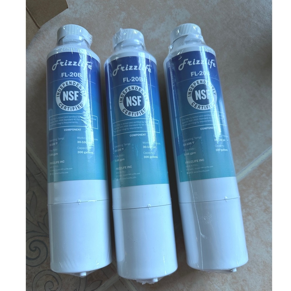 Frizzlife‎ FL-20B/ DA29-00020B Refr..Water Filter Replacement Cartridge 3-Pk NSF